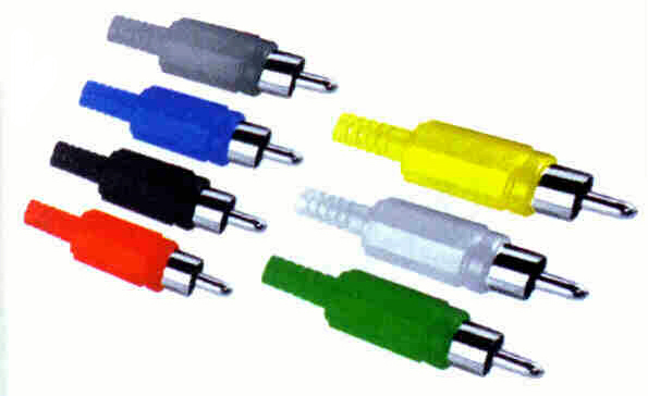 Conectores RCA coloridos