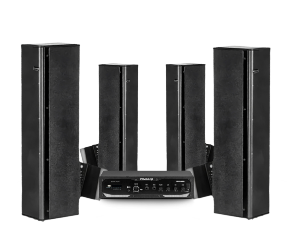 TUC-KITSA4 - Kit de Sonorizao com 04 Alto-falantes de 120W Tipo Pedestal