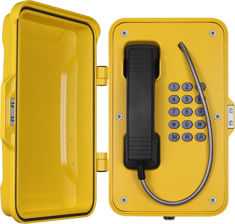 Telefone Robusto Com Caixa de Alumínio Com Porta