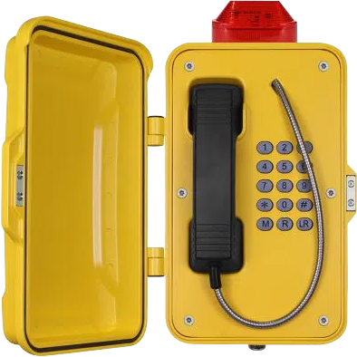 Telefone Robusto Com Caixa de Alumínio Com Porta e Chamada Visual