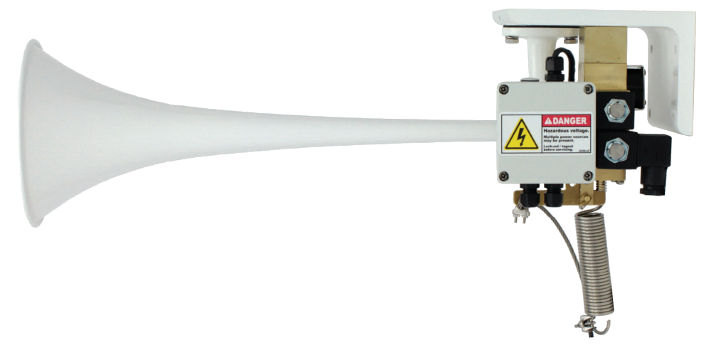 Sirene Pneumática Acionamento Elétrico / Manual - Dupla Segurança - Tucano