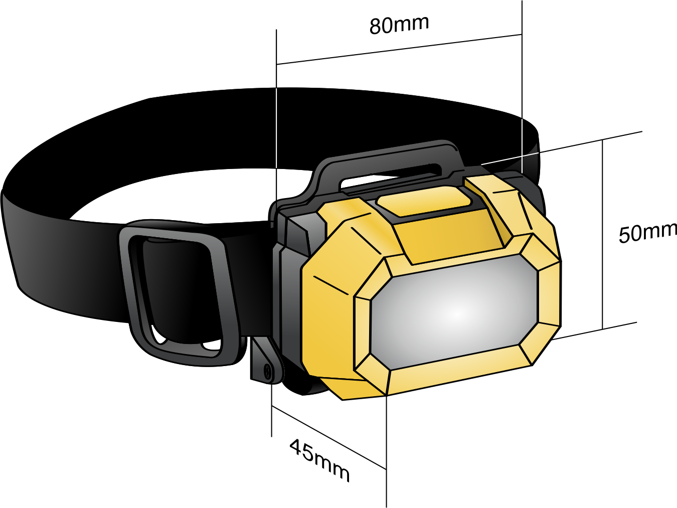 Lanterna Profissional para Capacete Zona 0, 216 Lumens
