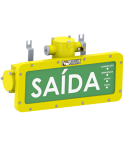 Luminária de Emergência Autonoma 4W A Prova de Explosão - Saída  Luminária de Emergência Autonoma 4W A Prova de Explosão - Saída